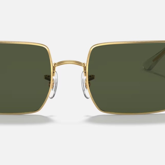 Ray-Ban Rectangle sunglasses (RB1969). Polished gold frame/G-15 green lenses - Picture 6 of 11